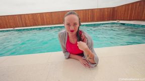 Tiffany's first Wet Business at the New Pool