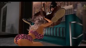 Black pizza delivery man gets lucky with horny black woman