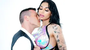 Spicy babe gets her pussy drilled doggy style and loves every damn second of it