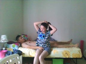 Submissive Teen Chinese Slut Sucks My Dick and Swallows My Cum