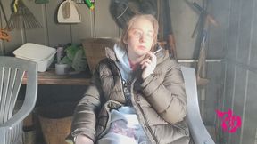 Regular Smoking with nose blowing and coughing