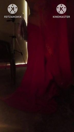 Pankhuri Kunal Shooting in Red Hotel Room