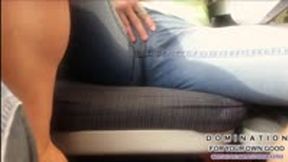 MILF Greta soaks her jeans on the Tram - 720p