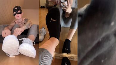 Mirror mirror on my mistress feet your sweat socks on her face