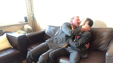 Hot Daddy fuck his newest twink recruit after his first day