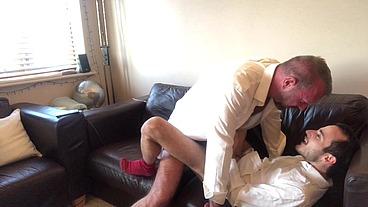 Hot Daddy fuck his newest twink recruit after his first day