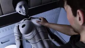 horny busty AI robot gets her ass fucked by gigantic cock