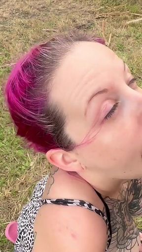 Outdoor Field Blowjob