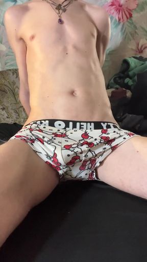 Hot Jerking off and Cumming in Bed