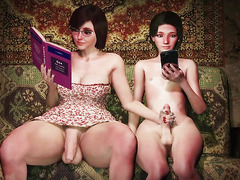 Two experienced futa ladies know how to satisfy a guy