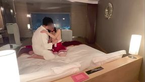 【個人撮影】Christmas. 夜景の見える露天風呂付きホテルでサンタさんのコスプレをしたまりあと甘々中出しSEX..Japanese amateur hentai