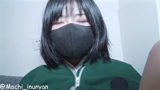 Girl in Chinese school uniform is played with and orgasmed with a vibrator