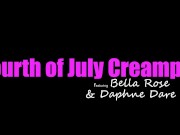 Cock Hungry Bella Rose steals Daphne Dare's new friend's Cock for 4th of July Creampie