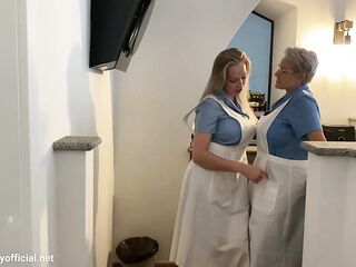 Excited Lesbo Nurses and Hitachi Orgasms