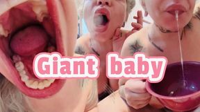 Giant naughty baby