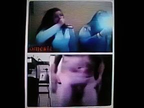 2 girls with long black hair film my flash (+ sound )