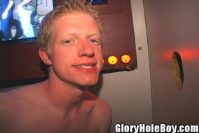 Blonde White Boy Toy Penis Sucking Glory Hole Gay God Swallowing Black Cocks Too!