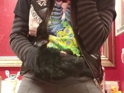Vixen Pees and Cums in Her Leggings