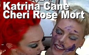 Cheri Rose Mort & Katrina Cane lesbian messy fetish femdom