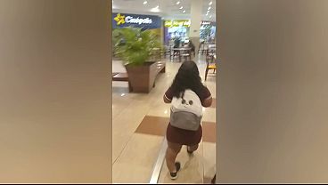 dwarf woman masturbating in the mall bathroom