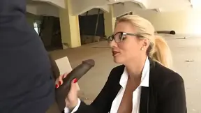 Big black cock in Tatjana cum in mouth