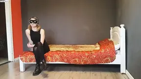 Female submissive receives kinky spankings and handjobs