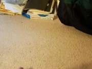 boy cums HARD with thick veiny cock