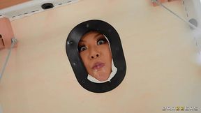 Wild massage fuck with an insane Asian wife with crazy curves