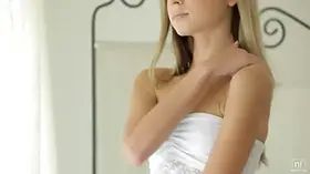 Nubile Films - Tight little pussy stuffed full of cock