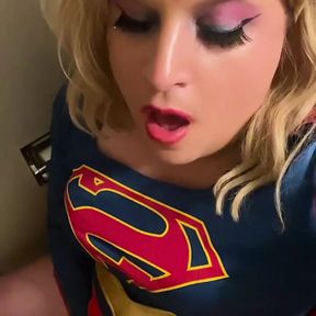 Shameless Sissy Supergirl Jerks Off on Snapchat.