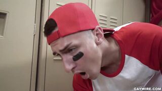 GAYWIRE - Baseball Star Tristan Hunter Gets Confronted Then Romped By His Coach In The Locker Bedroom