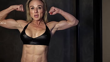 Oiled &amp_ Flexed: Dumbbell Fucked Hard