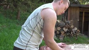 SOUTHERNSTROKES Reece Andrews Gives Jeffrey Lloyd Steamy Handjob
