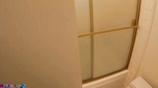 Soapy stepmom needs help into the shower