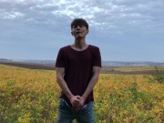 UNDRESS in the WILD, MASTURBATE and the CUMSHOT is MASSIVE / huge veiny cock / uncut / big loads