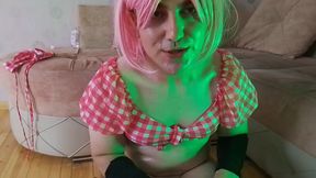 Stunning Femboy Slowly Bending While Looking Into Camera