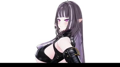 MMD Elf VTuber Strip Dance on Fire with Genshin Impact Cosplay