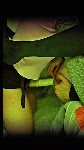 Femdom Wife Pegging Husband with Big Dildo and Very Deep