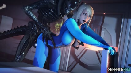 Samus VS Xenomorph Round 1