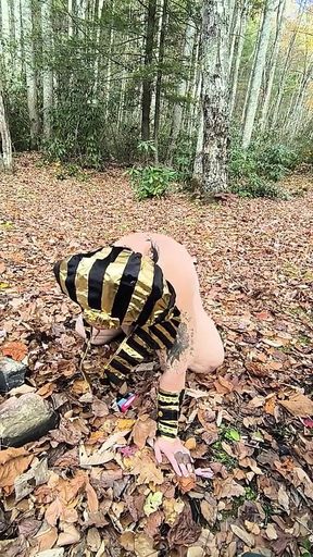 What's This Whore Doing in Those Leaves? on Her Knees?