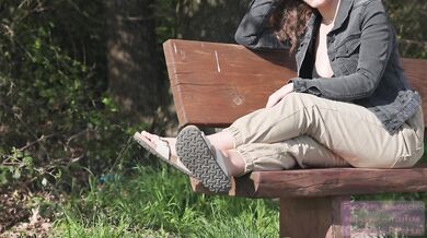 Double footjob cum on feet in HD