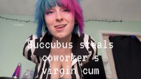 Succubus Steals Coworkers Virgin Cum