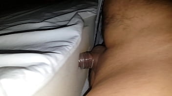 I fuck the hole in the mattress with a condom