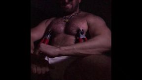 Hairy Hunk Pig - Nipple Training and Handjob