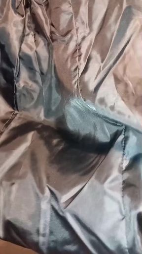 Fuck the lining of her puffer jacket