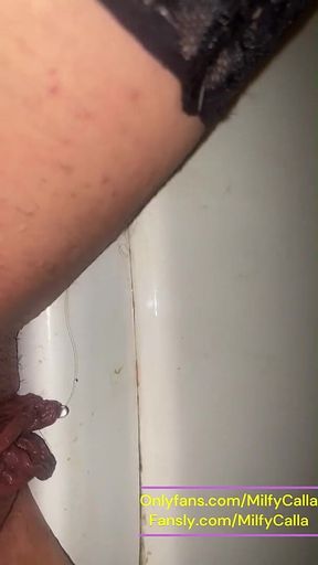 Bathroom Pee Fetish Wet Pussy Play & Intense Orgasm