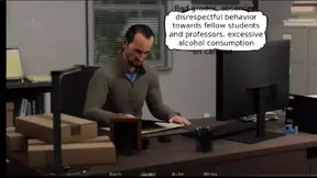 Apprentice working hard at law firm.
