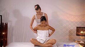 Petite Thai Shares Dildo With Teen 18+ - Starring Perky Tits Oiled Up Brunette Stacy Cruz