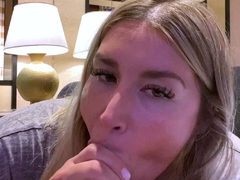 Amateur Blond Give Nice POV Blowjob