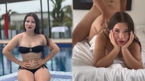 Sunny day to enjoy the pool and a good cock at the hotel